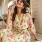 Janasya Bright Georgette Floral Fit & Flare Dress | Swadesiicart