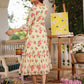 Janasya Bright Georgette Floral Fit & Flare Dress | Swadesiicart
