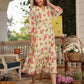 Janasya Bright Georgette Floral Fit & Flare Dress | Swadesiicart