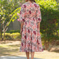 Janasya Light Georgette Floral Fit & Flare Dress | Swadesiicart