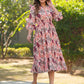 Janasya Light Georgette Floral Fit & Flare Dress | Swadesiicart