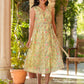 Janasya Light Georgette Floral A-Line Dress | Swadesiicart