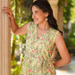 Janasya Light Georgette Floral A-Line Dress | Swadesiicart