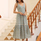 Janasya Light Cotton Ethnic Motifs Tiered Dress | Swadesiicart
