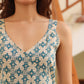 Janasya Light Cotton Ethnic Motifs Tiered Dress | Swadesiicart