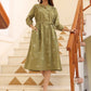 Janasya Dark Cotton Floral A-Line Dress | Swadesiicart