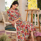 Janasya Dark Cotton Floral Tiered Dress | Swadesiicart