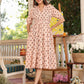Janasya Light Cotton Floral Tiered Dress | Swadesiicart