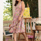 Janasya Bright Cotton Floral Tiered Dress | Swadesiicart