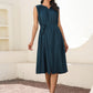 Janasya Dark Rayon Solid A-Line Dress | Swadesiicart