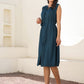 Janasya Dark Rayon Solid A-Line Dress | Swadesiicart