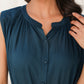 Janasya Dark Rayon Solid A-Line Dress | Swadesiicart