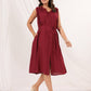 Janasya Dark Rayon Solid A-Line Dress | Swadesiicart