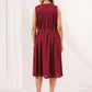 Janasya Dark Rayon Solid A-Line Dress | Swadesiicart