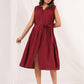Janasya Dark Rayon Solid A-Line Dress | Swadesiicart