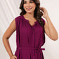 Janasya Dark Rayon Solid A-Line Dress | Swadesiicart