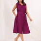 Janasya Dark Rayon Solid A-Line Dress | Swadesiicart