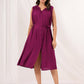 Janasya Dark Rayon Solid A-Line Dress | Swadesiicart