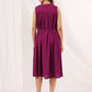 Janasya Dark Rayon Solid A-Line Dress | Swadesiicart