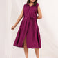 Janasya Dark Rayon Solid A-Line Dress | Swadesiicart