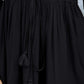 Janasya Dark Rayon Solid Tiered Dress | Swadesiicart