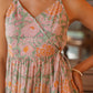 Janasya Light Cotton Floral Tiered Dress | Swadesiicart