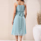 Janasya Light Dobby Chiffon Solid A-Line Dress | Swadesiicart