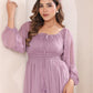 Janasya Light Dobby Chiffon Self Design Fit & Flare Dress | Swadesiicart
