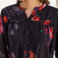 Janasya Dark Georgette Floral Tiered Dress | Swadesiicart