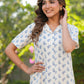 Janasya Light Cotton Floral Shirt Dress Dress | Swadesiicart