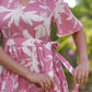 Janasya Light Cotton Floral Tiered Dress | Swadesiicart