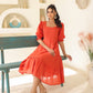 Janasya Light Cotton Solid A-Line Dress | Swadesiicart