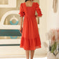 Janasya Light Cotton Solid A-Line Dress | Swadesiicart