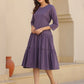 Janasya Light Cotton Solid A-Line DRESS | Swadesiicart