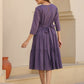 Janasya Light Cotton Solid A-Line DRESS | Swadesiicart