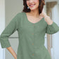 Janasya Light Cotton Solid Straight Dress | Swadesiicart