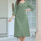 Janasya Light Cotton Solid Straight Dress | Swadesiicart