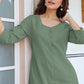 Janasya Light Cotton Solid Straight Dress | Swadesiicart