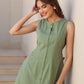 Janasya Dark Cotton Solid A-Line Dress | Swadesiicart
