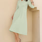 Janasya Light Cotton Solid A-Line Dress | Swadesiicart
