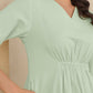 Janasya Light Cotton Solid A-Line Dress | Swadesiicart