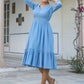 Janasya Light Cotton Schiffli Fit & Flare Dress | Swadesiicart