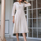 Janasya Light Cotton Schiffli A-Line Dress | Swadesiicart