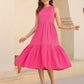 Janasya Bright Cotton Schiffli Fit & Flare Dress | Swadesiicart