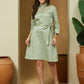 Janasya Light Cotton Yoke Design A-Line Dress | Swadesiicart