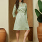 Janasya Light Cotton Yoke Design A-Line Dress | Swadesiicart