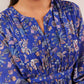 Janasya Dark Georgette Floral A-Line Dress | Swadesiicart