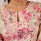 Janasya Bright Cotton Floral A-Line Dress | Swadesiicart