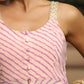 Janasya Light Georgette Striped Asymmetric Kurta Set | Swadesiicart