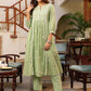 Janasya Light Cotton Embroidered A-Line Kurta Set | Swadesiicart